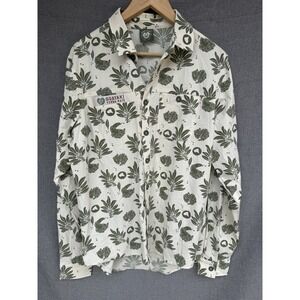 Guayaki Yerba Mate Long Sleeve Shirt Size Small Button Up Collar Nylon